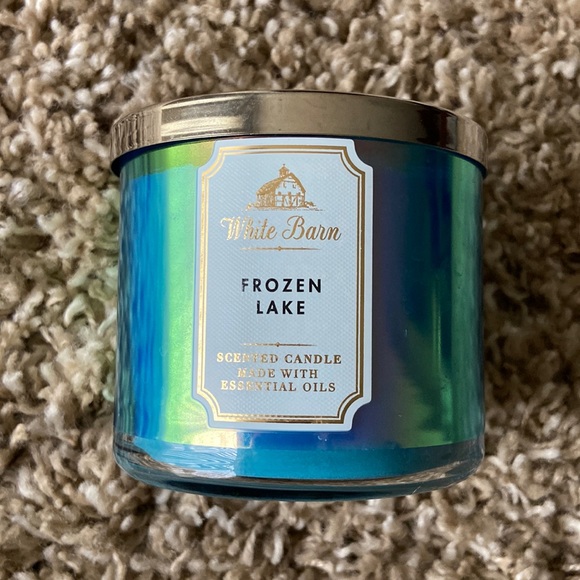 Bath & Body Works Other - Bath & Body Works White Barn Frozen Lake Scented 3 Wick Holiday Winter Candle
